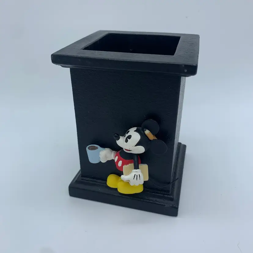 Rare Vintage Disney Mickey Mouse Pencil Holder Desk Accessory