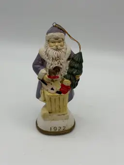 Vintage 1992 Christmas Reproductions Inc - Santa 1922 Ornament - Thailand