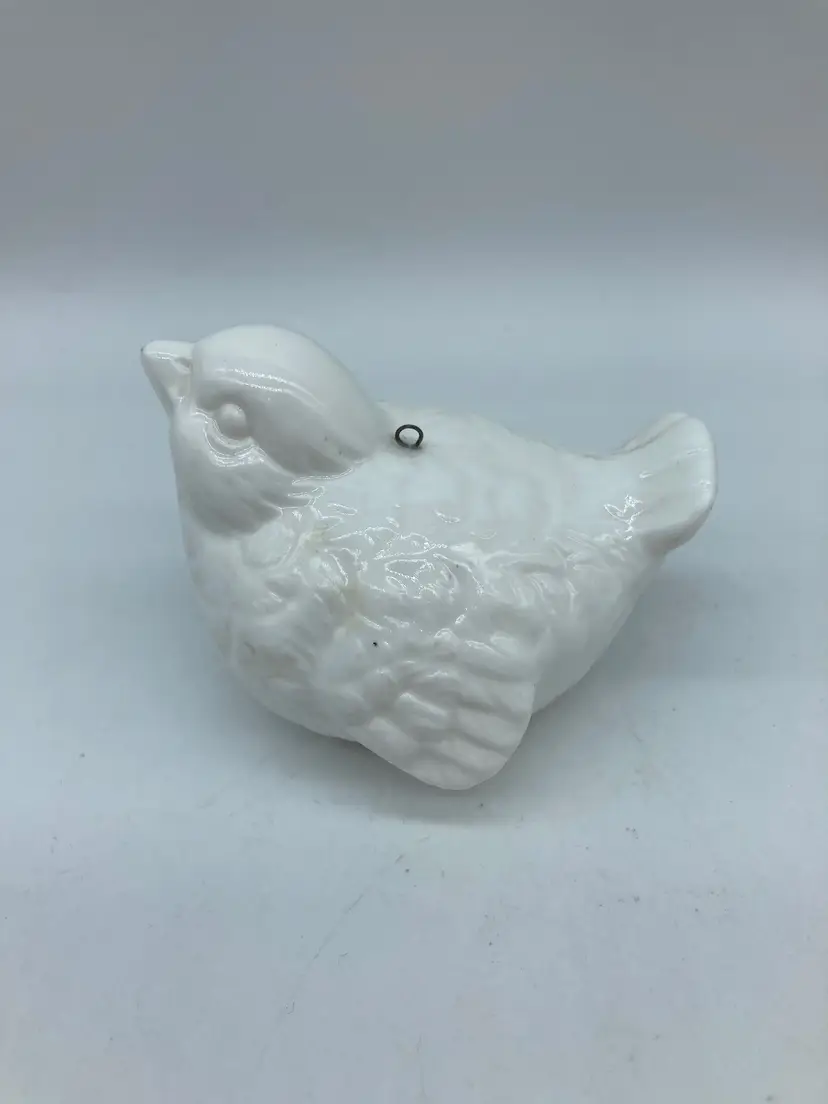 White Ornament Bone China Bird Ceramic 1980's Vintage Dept. 56