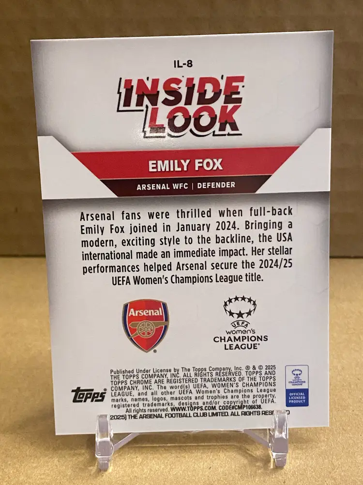 2024/2025 Topps Chrome - Emily Fox Inside Look