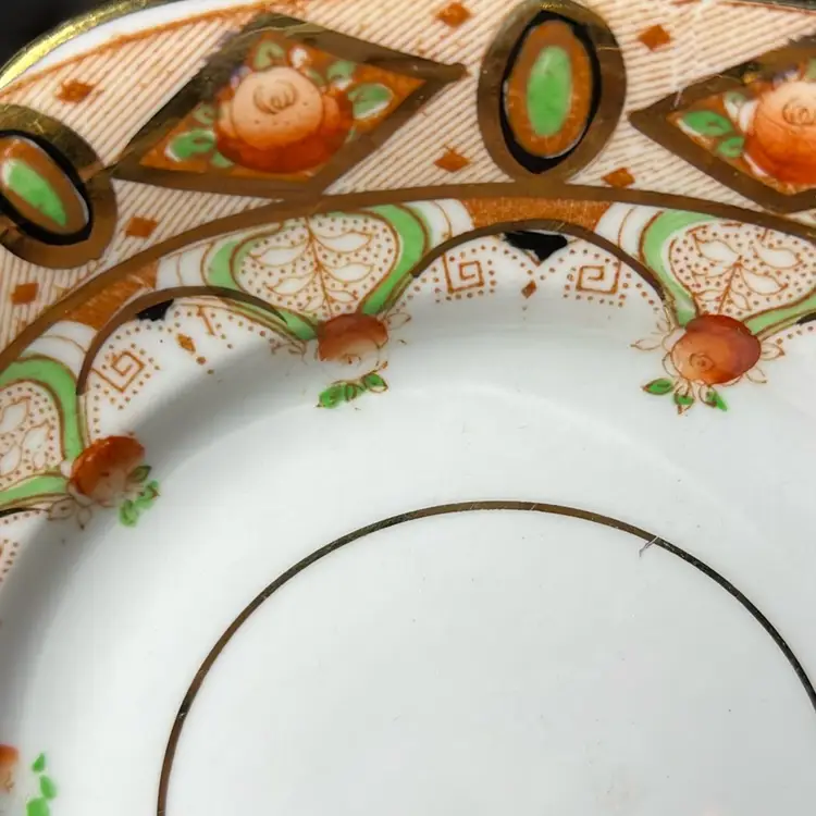 Set Of 2, Art Deco Diamond Pottery dessert plate by P.B. Co. Ltd. England. Staffordshire, England Circa 1930s-1940s