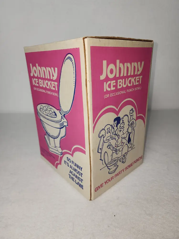 Vintage Johnny Ice Bucket Punch Bowl Planter Original Box 1974
