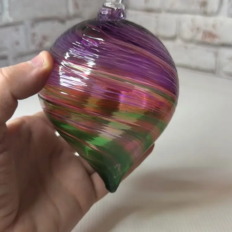 Art Glass Calico Friendship Ball
