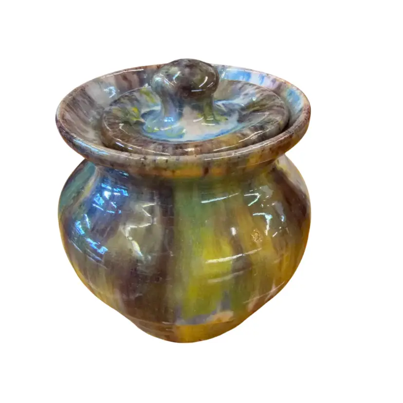 Gorgeous Williamsburg Small Drip Glazed Sugar With Lid