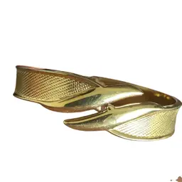 Vintage Monet Gold Tone Clapper Bracelet