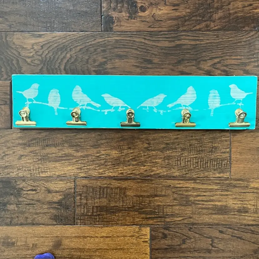 Upcycled Reminder Board - Vintage Ephemera Holder - Photo Holder 5.5 " tall x 24" long