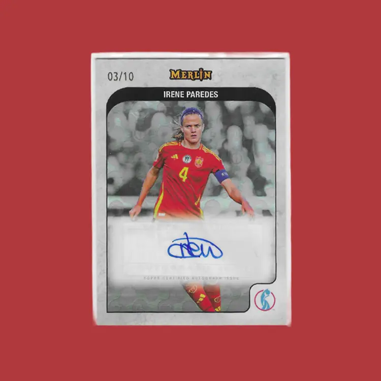 2025 Topps Merlin UEFA Women's Euro Nation Short Print Irene Paredes Auto /10