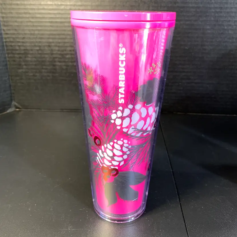 Starbucks 24oz. Holiday Pink Pinecone Color Changing Tumbler 2021