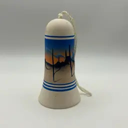 Small Blue South Western Potter Wind Chime Bell