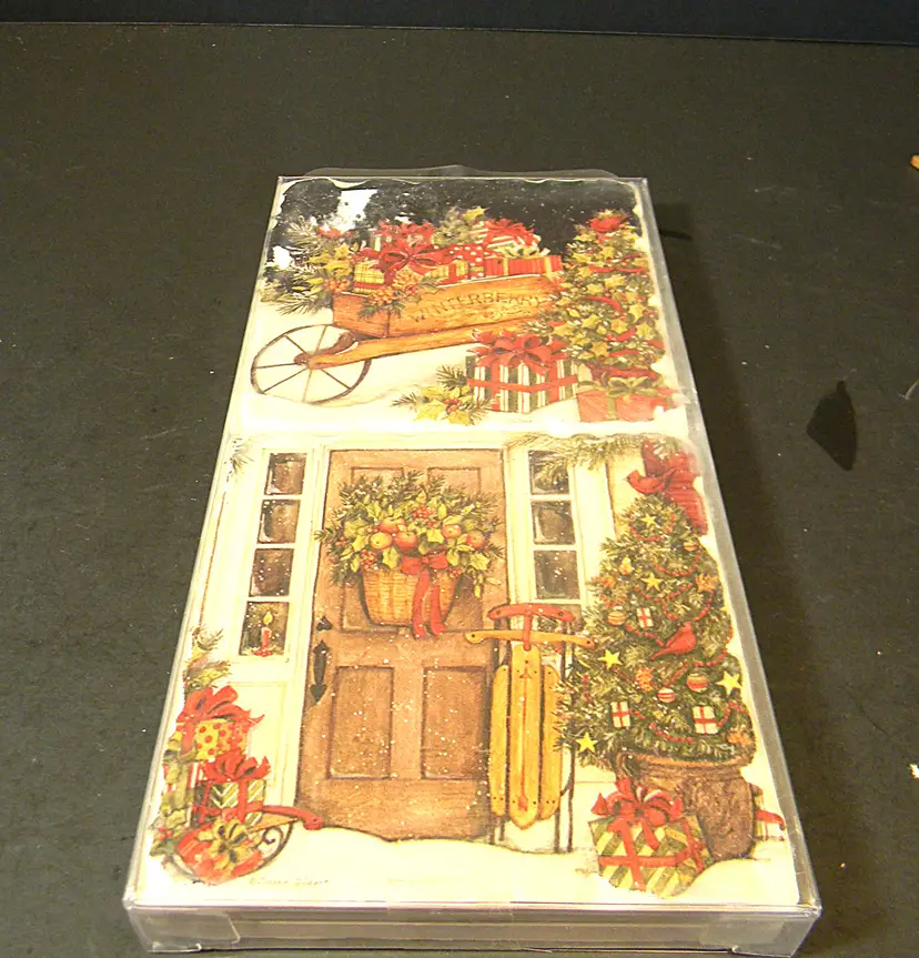 Robert Stanley 4pc snow country Christmas used as trivets or coasters