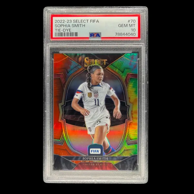 Sophia Smith 2022/23 Select FIFA Tie Dye /49 PSA 10 USWNT Soccer Card
