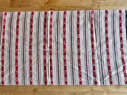 Vintage Ukrainian Red Black White Table Runner. NOS