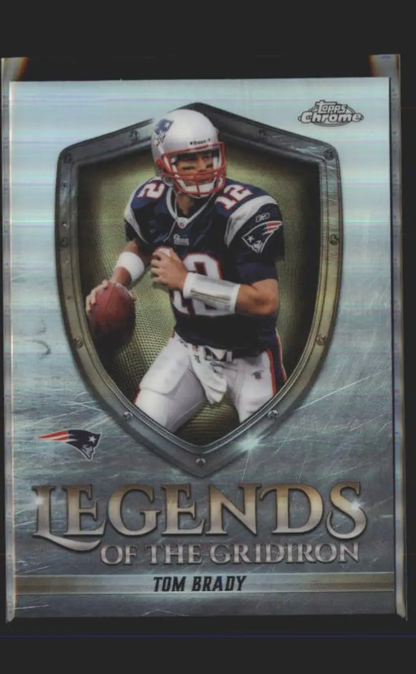 Tom Brady 2025 Topps Chrome #LOG-9 Legends of the Gridiron Refractor - (140) - New England Patriots