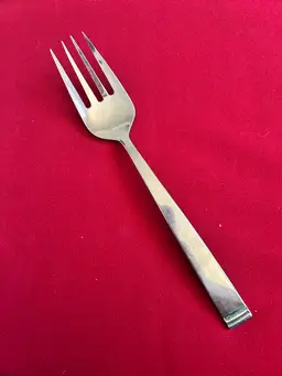 Dansk Bistro Cold Meat Serving Fork Stainless Turquoise Bands