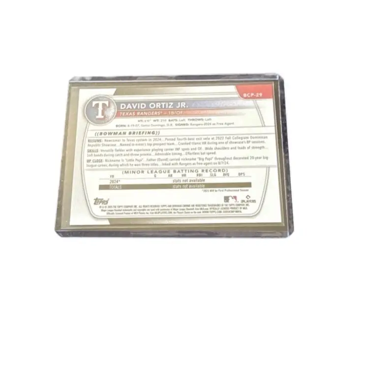 2025 Bowman David Ortiz Jr 1st Bowman Gold Shimmer! Texas Rangers