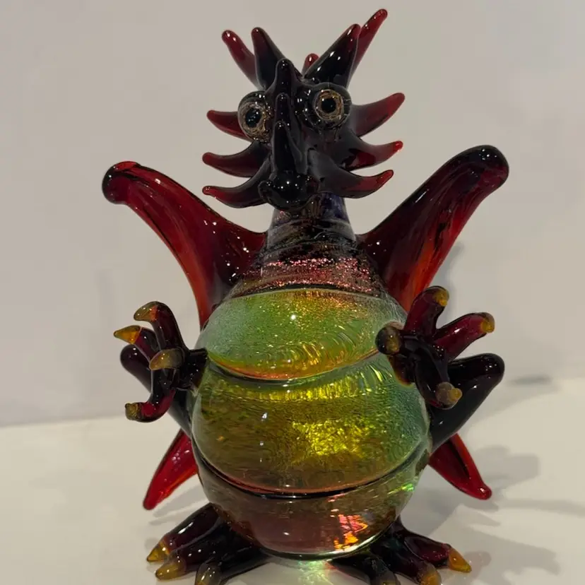 Artisan Made Glass Dragon Sculpture*
