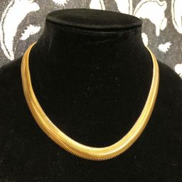 Vintage Monet Gold-Tone Snake Chain Necklace