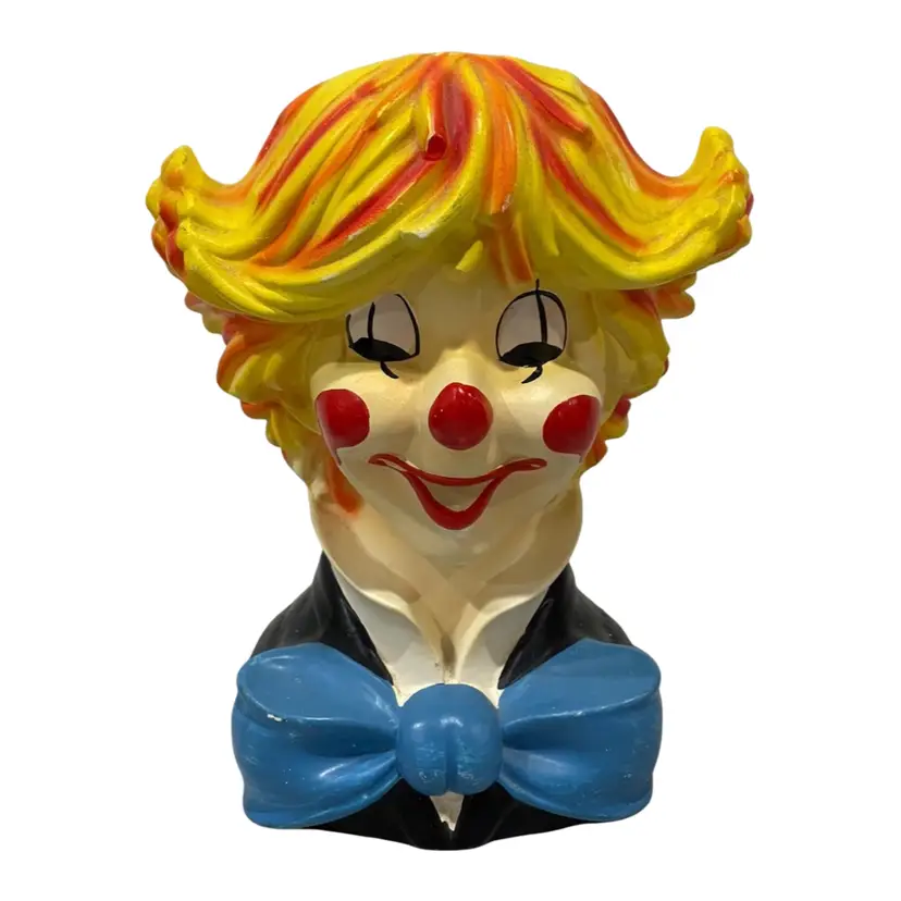 Clown Head Vase by Relpo Japan Numbered 7.5" Tall