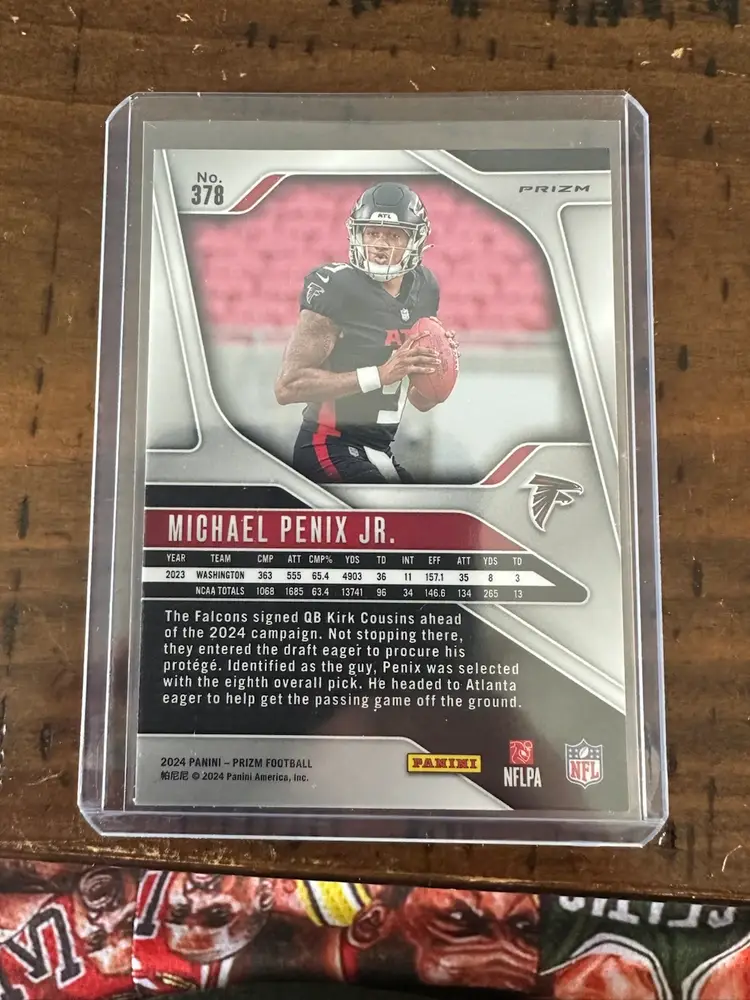 2024 Panini Prizm- Michael Penix Jr.- Green Cracked Ice Prizm Rookie!!