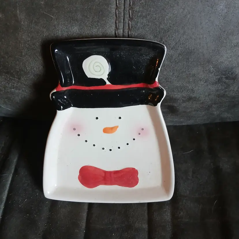 Vintage Snowman dish