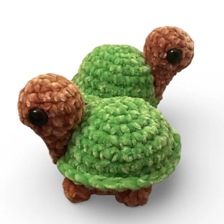 Crocheted Turtle 5 1/8” X 4”