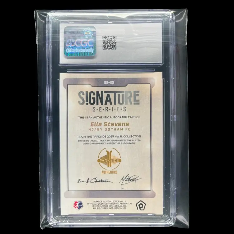 Ella Stevens 2025 Parkside NWSL Signature Series Autograph /370 CGC 10 W/10 Auto Soccer Card