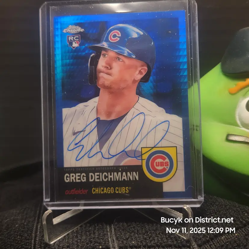2022 Topps Chrome Platinum Blue Auto - Greg Deichmann Chicago Cubs 11/99