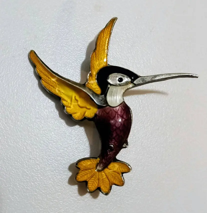 Volmer Bahner Sterling Silver Hummingbird Pin