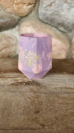 Jesmonite Pot - PURPLE/PINK - SM Hex