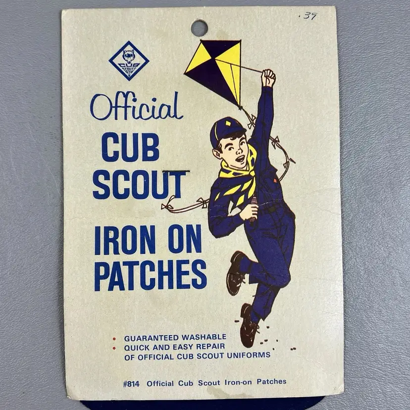 Vintage Boy Scouts Official Cub Scout Iron-On Patches #814 BSA Ephemera