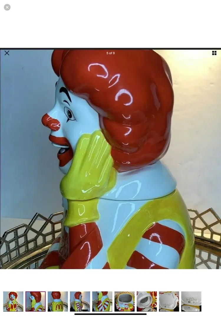 Cookie Jar Ronald McDonald Vintage Mint #M25