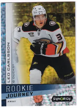 2023-24 Synergy Rookie Journey Away Gold #RJ15 Leo Carlsson Anaheim Ducks Hockey Card