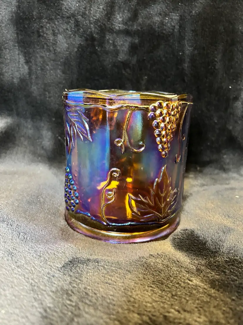 Vintage Marigold Carnival Glass Bowl Iridescent