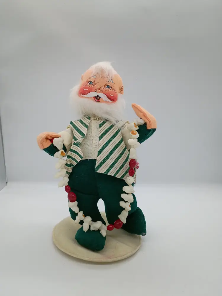 Annalee 1999 Trim A Tree Santa Claus w/ Popcorn 12" Holiday Christmas  #550199