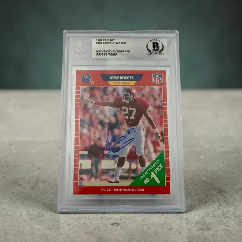 1989 Pro Set Steve Atwater HOF BGS 10 #492 AU RC
