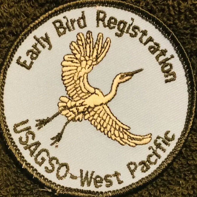 Vintage Scouting Fun Patch: Early Bird Registration USAGSO-West Pacific