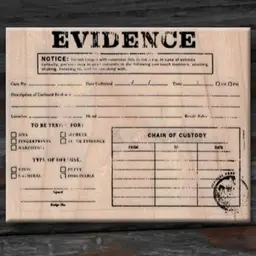 Evidence Label Background Rubber Stamp - Mixed Media, Collage, Art, Junk Journal