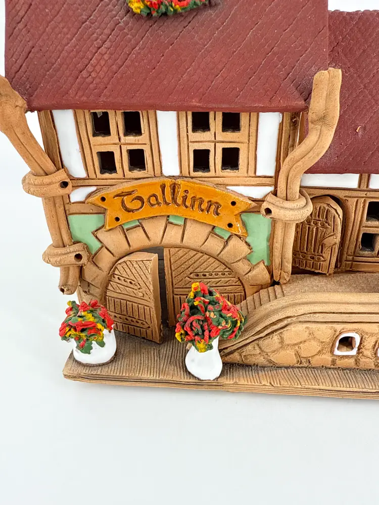 Tallinn Estonia Handmade Terra Cotta Cottage Village House Luminary