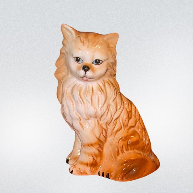 Vintage Brown/Orange Striped Long Hair Cat