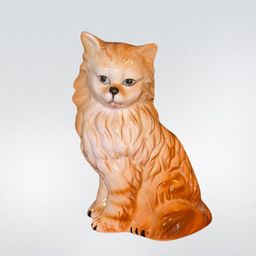 Vintage Brown/Orange Striped Long Hair Cat