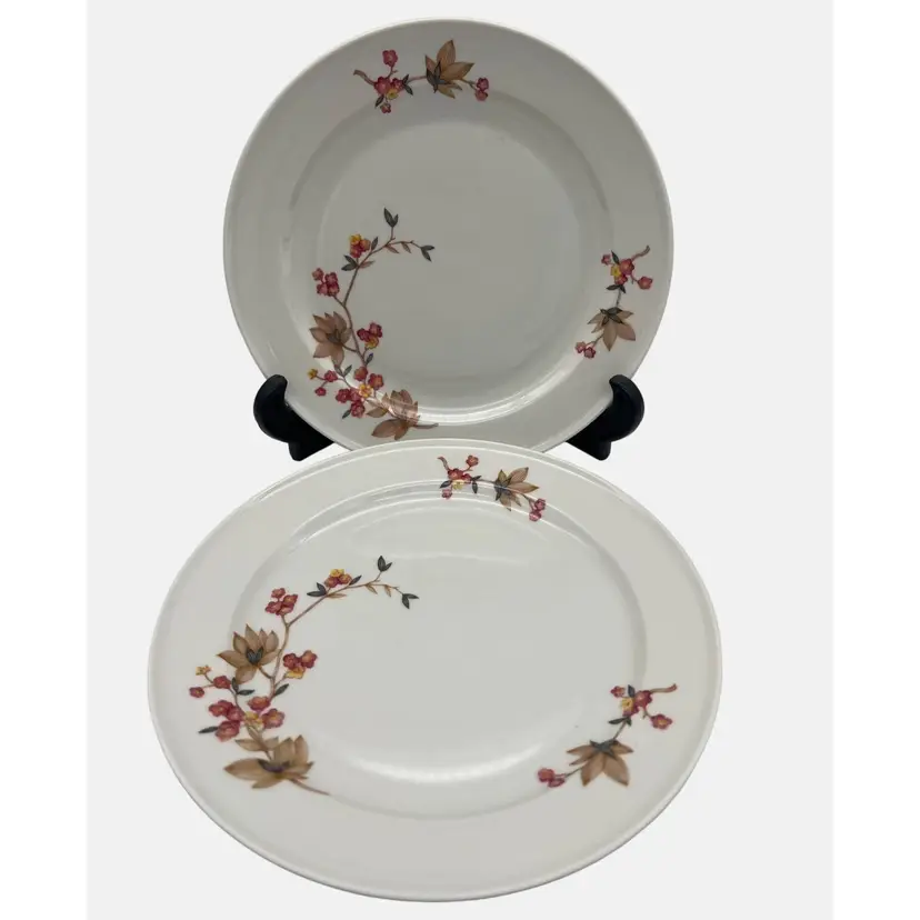 Rosenthal Helena Pair Salad Plates Selb Germany U.S. Zone 1940s R2993 8"