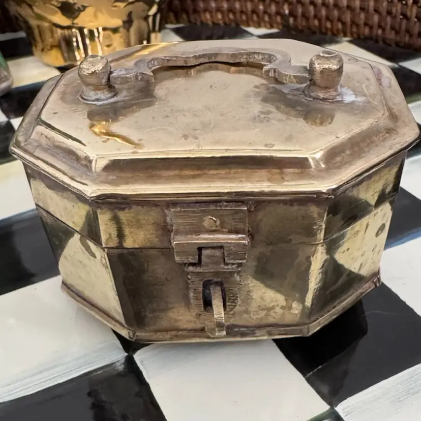 Miniature Footed Brass Box