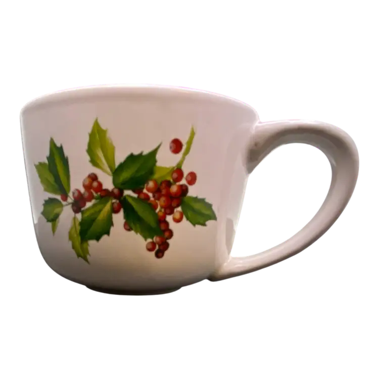 Christmas Cup Holly Leaves and Berries