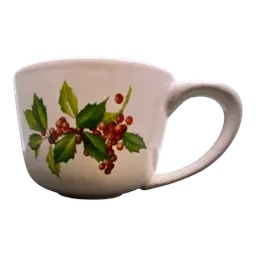 Christmas Cup Holly Leaves and Berries