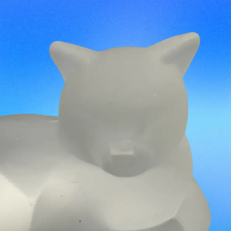 Satin Frosted Laying Cat Figurine Special Gifts Crowning Touch Paperweight 4”