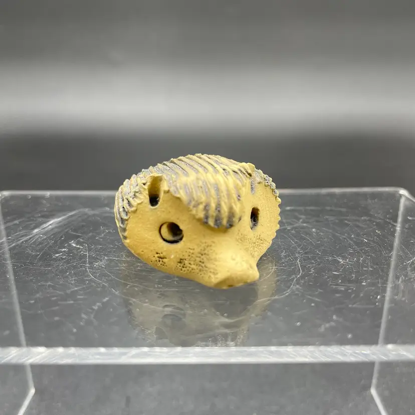 Miniature Handmade Pottery Hedgehog Woodland Animal Figurine Signed
