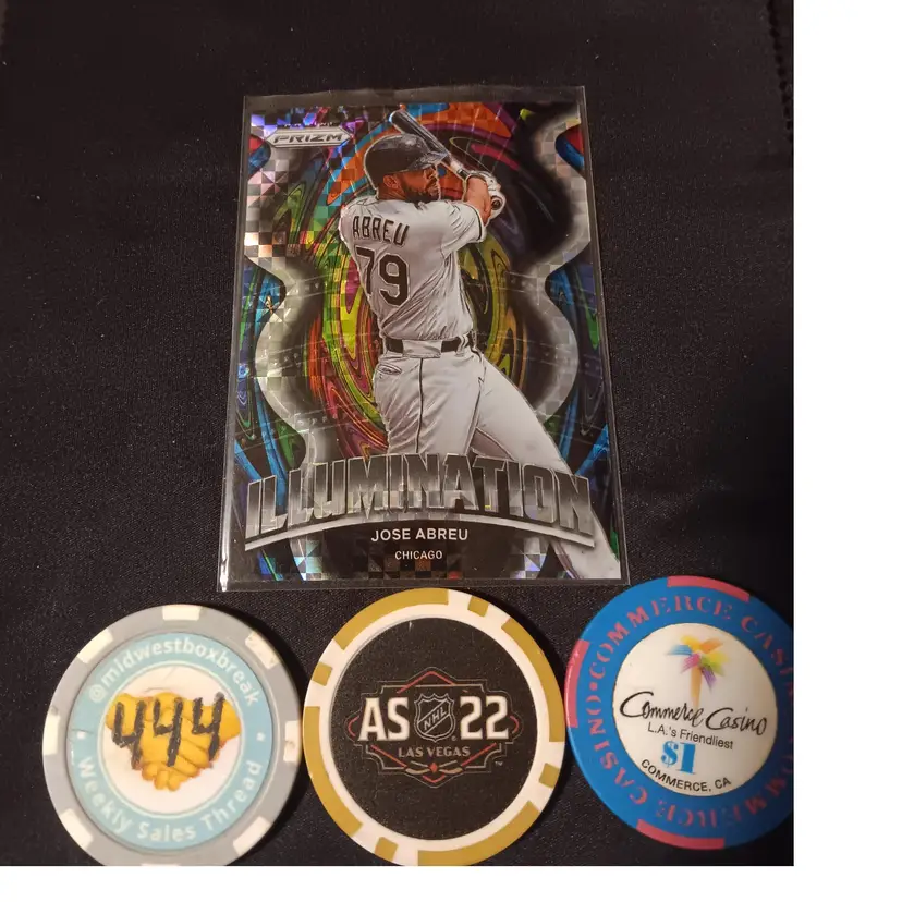 2022 Panini Prizm Illumination Jose Abreu Power Plaid Prizm /75 - Chicago White Sox - Houston Astros