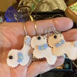 Puppy Dog Earrings Hand Made By Me And Brooch