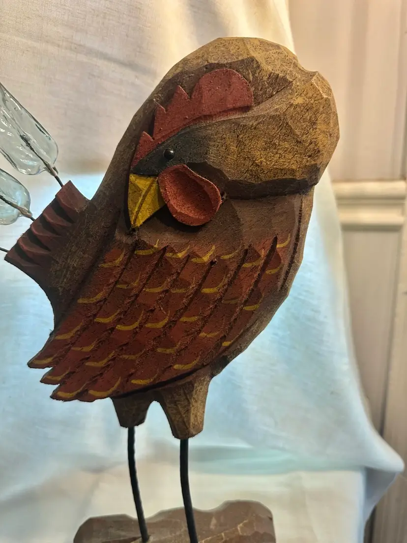 Signed James Hadden folk art rooster