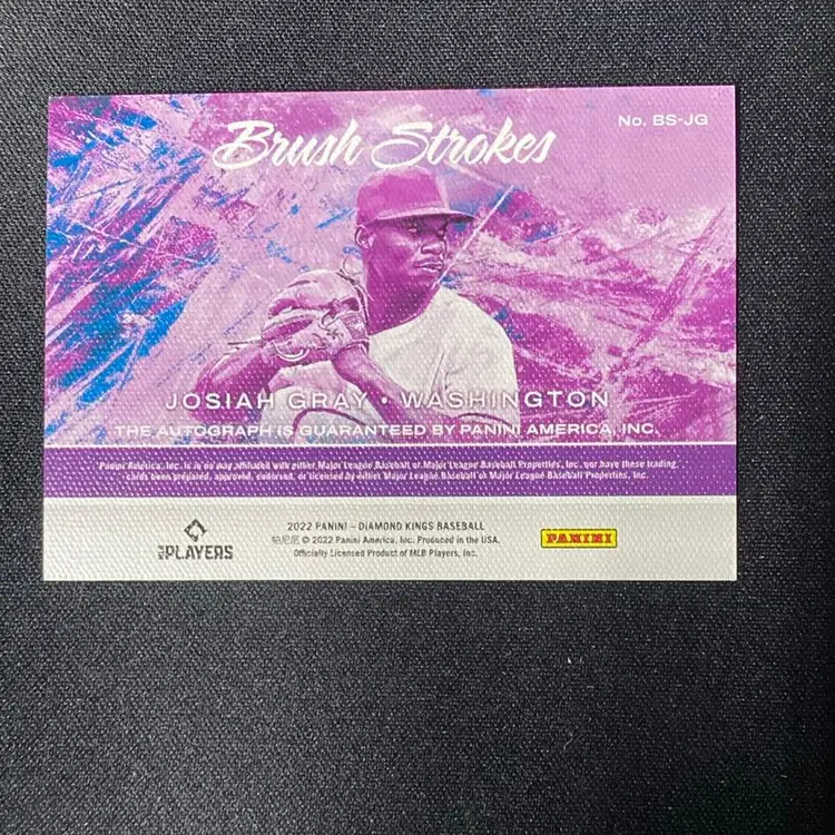 2022 Diamond Kings Baseball Brush Strokes Josiah Gray Autograph